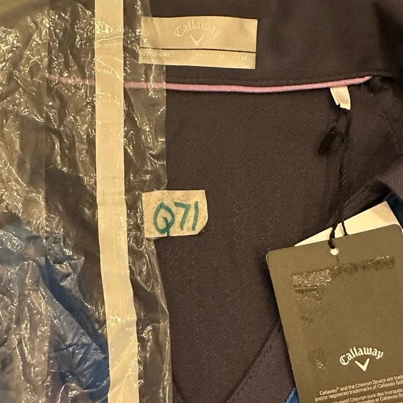 NWT, Callaway, Womens Abstract Gradient Print Block Golf Polo, M, Blue Sea Star - Picture 3 of 3